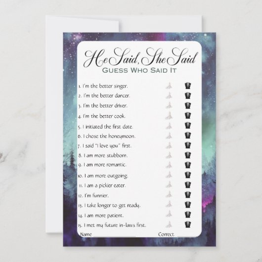 ヒカサレ サレ ブライダルシャワーゲーム 招待状 (正面)