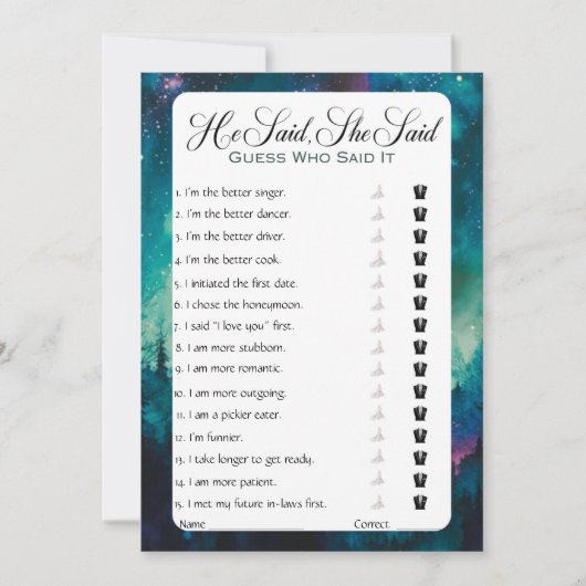 ヒカサレ サレ ブライダルシャワーゲーム 招待状 (正面)