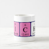 ヒカム周期表名mug コーヒーマグカップ (中央)