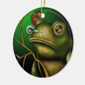 ヒキガエルおよびかたつむりII セラミックオーナメント (左)