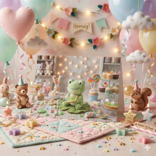 ヒキガエルがいっぱい幸せな誕生日を願っています! カード