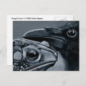 ヒキガエル及びカラス ポストカード (正面/裏面)