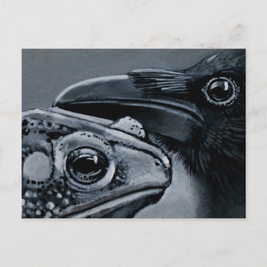 ヒキガエル及びカラス ポストカード (正面)