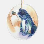 ヒキガエル、カエル セラミックオーナメント (左)