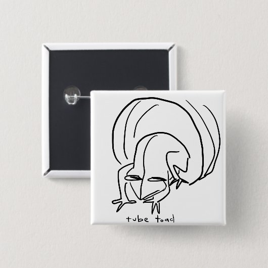 ヒキガエル 缶バッジ (正面&裏面)