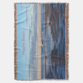 ヒギンズビーチゼンモーニングサンライズ海タイダルプール スローブランケット (正面縦)