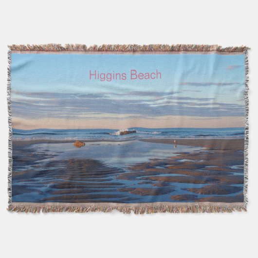 ヒギンズビーチゼンモーニングサンライズ海タイダルプール スローブランケット (正面)