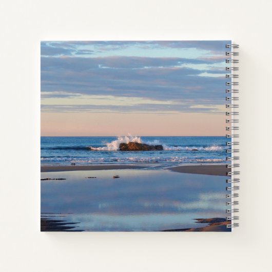 ヒギンズビーチゼンモーニングピンクタイポグラフィ名 ノートブック (裏面)