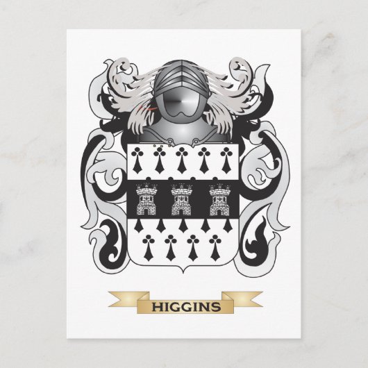 ヒギンズ紋章(家紋) ポストカード (正面)
