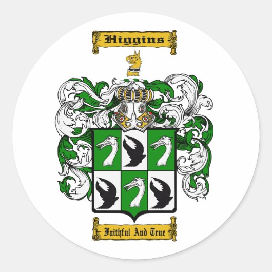 ヒギンズ（英語） ラウンドシール (正面)