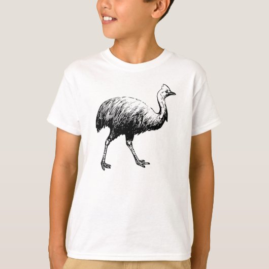 ヒクイドリ族のイラストレーション Tシャツ (正面)