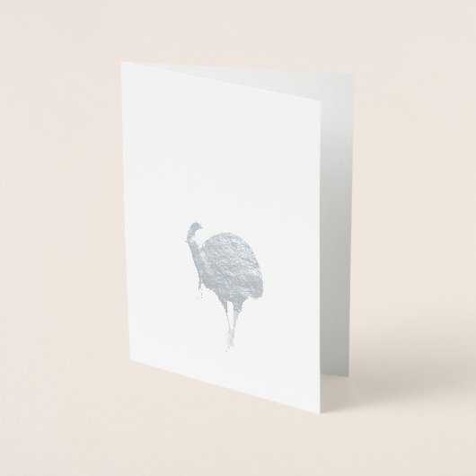 ヒクイドリ族(Casuariusのcasuarius) 箔カード (正面)