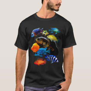 ヒクリッドアフリカシクリッドOscar Parrot Ram Cichlids Tシャツ
