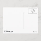 ヒグナードフリーチュニレトロラベルポストキャット ポストカード (裏面)