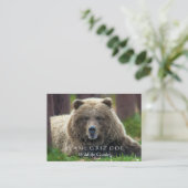 ヒグマおよびコヨーテの野性生物の名刺 名刺 (スタンド正面)