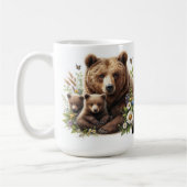 ヒグマと子牛のフローラ コーヒーマグカップ (左)