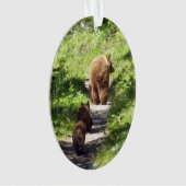 ヒグマの家族 オーナメント (正面)