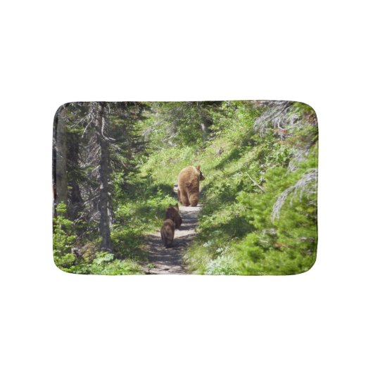 ヒグマの家族 バスマット (正面)
