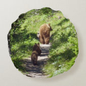 ヒグマの家族 ラウンドクッション (裏面)
