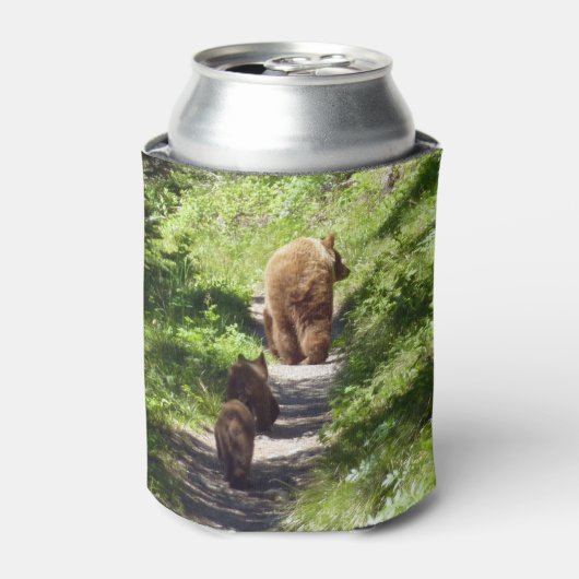 ヒグマの家族 缶クーラー (缶正面)