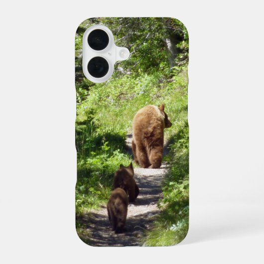 ヒグマの家族 iPhone 16ケース (裏面)