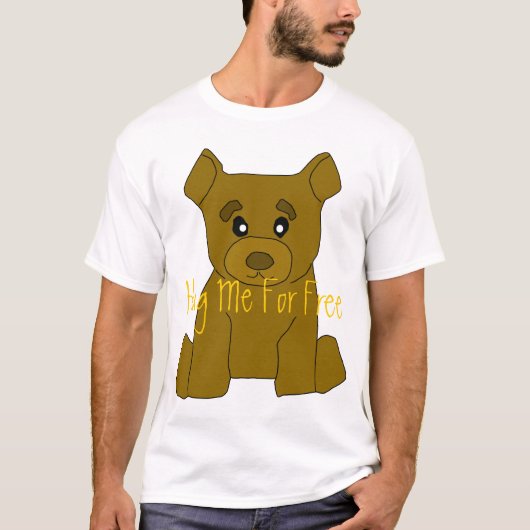 ヒグマのTシャツのテンプレート Tシャツ (正面)