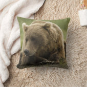 ヒグマ、または沿岸グリズリー、クマ属 クッション (ブランケット)
