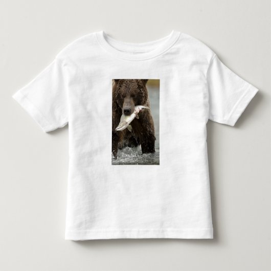 ヒグマ、または沿岸グリズリー、クマ属 トドラーTシャツ (正面)