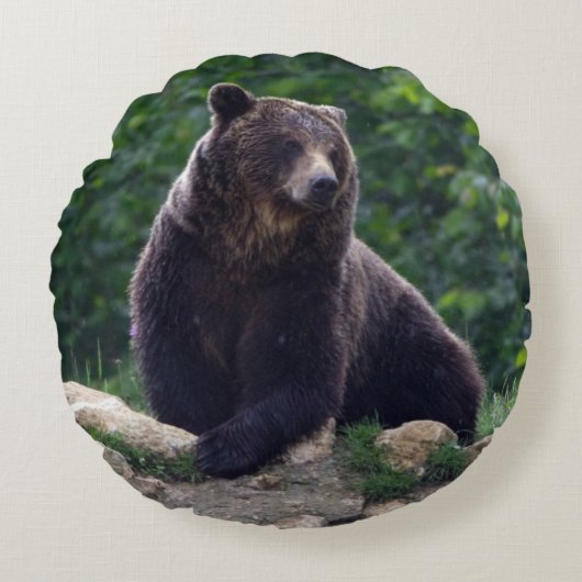ヒグマ ラウンドクッション (正面)