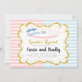 ヒゲかマツゲか！性別発表パーティーのご案内 招待状