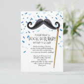 ヒゲが生えた赤ちゃんのためのベビーシャワーの本　赤ちゃんのカードに 招待状 (スタンド正面)