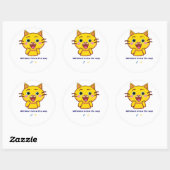 ヒゲが道を知る» – かわいい猫のダイカットシール ラウンドシール (シート)