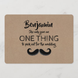 ヒゲが面白いグルームズマンまたはベストマンへの提案 招待状