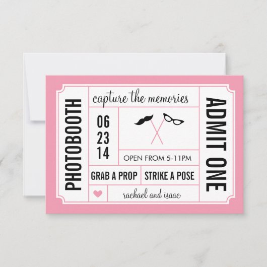 ヒゲとメガネの小道具　フォトブースチケット (正面)