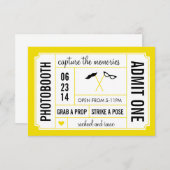 ヒゲとメガネの小道具 フォトブースチケット 招待状 (正面/裏面)