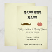 ヒゲと唇の結婚式予告 セーブザデート (正面/裏面)