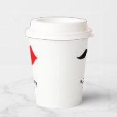 ヒゲと赤い唇のペーパカップ 紙コップ (右)