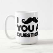 ヒゲに質問 Funny Mug コーヒーマグカップ (左)