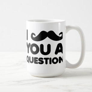 ヒゲに質問 Funny Mug コーヒーマグカップ