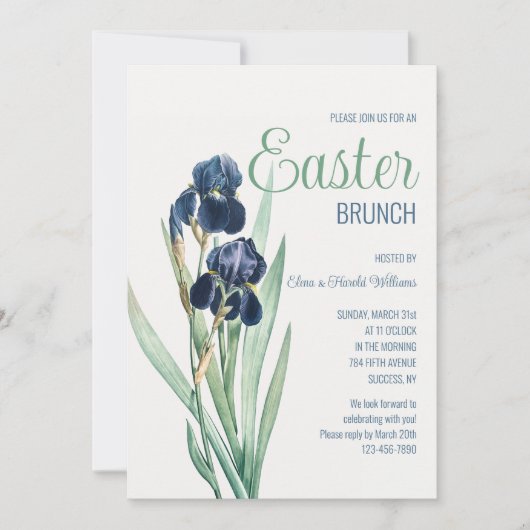 ヒゲのあるアイリス 招待状 (正面)