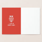 ヒゲのあるユーモアあふれるパパは最高の父の日 箔カード (内部)