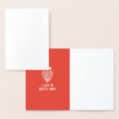 ヒゲのあるユーモアのあるパパはより良い父の日だ 箔カード (ディスプレー)