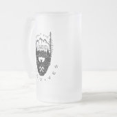 ヒゲのある者だけが生き残る フロストグラスビールジョッキ (正面左)