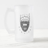 ヒゲのある者だけが生き残る フロストグラスビールジョッキ (左)