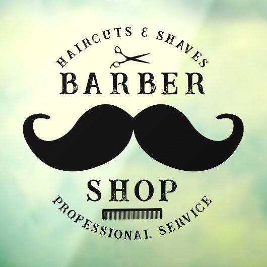 ヒゲのバーバーショップ モダン ヘアスタイリスト バーバーショップ ウィンドウサイン (シート3)