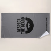 ヒゲのビーチタオルを尊敬す男性へる ビーチタオル (正面)