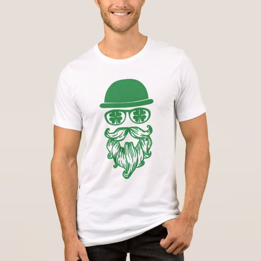 ヒゲの妖精 聖パトリックの日 トライブレンドTシャツ (正面)