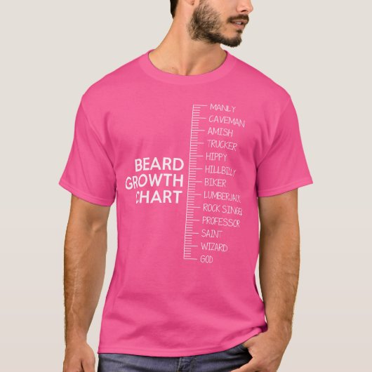ヒゲの成長チャート Tシャツ (正面)