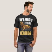 ヒゲの爬虫類と髭のドラゴンのweirdo tシャツ (正面フル)