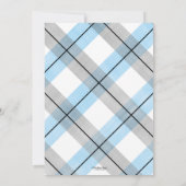 ヒゲの赤ちゃんのシャワー招待状 青い小さな男の子 招待状 (裏面)